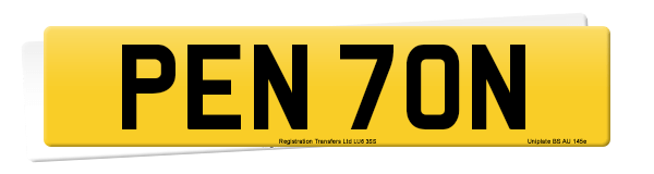 Registration number PEN 70N